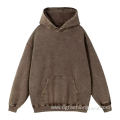 Cotton Oversize Blank Distressed Stone Wash Hoodies